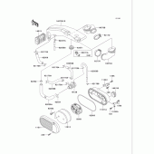 Схема вузла: Повітряний фільтр Kawasaki VN750 Vulcan 750
