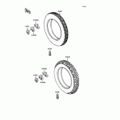 Схема узла: Шина для Kawasaki ZX400 Z400FII
