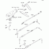 Схема вузла: Троси для Kawasaki VN1500 VN1500 Drifter