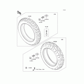 Схема узла: Шины для Kawasaki VN1700 Vulcan 1700 Voyager Custom ABS