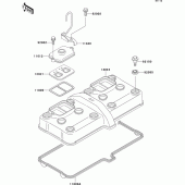 Схема узла: Клапанная крышка для Kawasaki ZX600 ZZ-R600