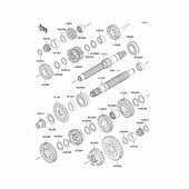 Схема вузла: Трансмісія для Kawasaki ZX600 Ninja ZX-6