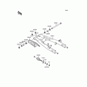Схема вузла: Задній важіль (Маятник) для Kawasaki BN125 Eliminator