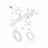 Схема узла: Задний тормоз для Kawasaki KX100