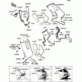 Схема узла: Cowling lowers(1/2) для Kawasaki ZX1100 ZZ-R1100
