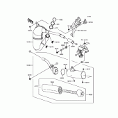 Схема вузла: Вихлопна система для Kawasaki KX85 KX85-II