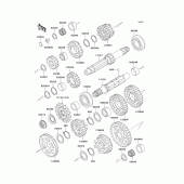 Схема узла: Трансмиссия для Kawasaki ZX750 Ninja ZX-7