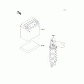 Схема узла: Опционные детали: Аккумулятор для Kawasaki ZX750 Ninja ZX-7R