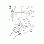 Схема вузла: Задня підвіска для Kawasaki ZR1000 Z1000