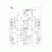 Схема узла: Вилка передней оси для Kawasaki KLE650 Versys 650