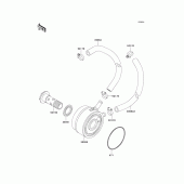 Схема узла: Масляный охладитель для Kawasaki ZX750 Ninja ZX-7