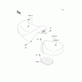 Схема вузла: Сидіння для Kawasaki VN1500 VN1500 Classic Tourer