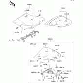Схема узла: Сиденье для Kawasaki ZX600 Ninja ZX-6RR