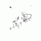 Схема узла: Педаль тормоза для Kawasaki BX250 NINJA 250SL