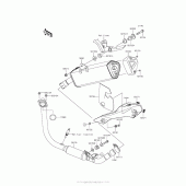 Схема узла: Выхлопная система для Kawasaki BR250 Z250SL ABS