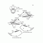 Схема узла: Наклейки (Эбони H6F) для Kawasaki KLX250 KLX250
