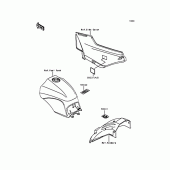 Схема вузла: Інформаційні наклейки для Kawasaki ZX900 GPZ900R