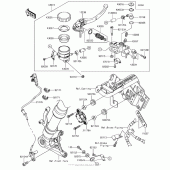 Схема вузла: Передній гальмівний циліндр Kawasaki ZX1000 Ninja 1000 ABS