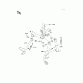 Схема узла: Подставка для Kawasaki EJ650 W650