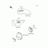 Схема вузла: Наклейки (Чорний ZR750-C9) для Kawasaki ZR750 Zephyr