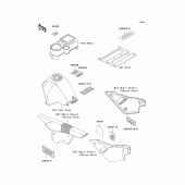 Схема вузла: Інформаційні наклейки для Kawasaki KL650 KLR650