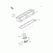 Схема узла: Цилиндр & Поршень для Kawasaki ZR800 Z800