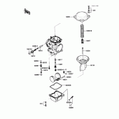 Схема вузла: Комплектуючі карбюратора для Kawasaki EX250 Ninja 250