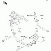 Схема вузла: Frame fitting для Kawasaki EX500 GPZ500S