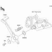 Схема вузла: Лапка гальма для Kawasaki EX500