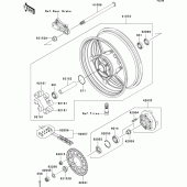 Схема узла: Ступица заднего колеса для Kawasaki ZX1000 Ninja ZX-10R