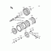 Схема вузла: Зчеплення для Kawasaki BJ250 250TR