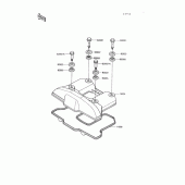 Схема вузла: Клапанна кришка Kawasaki KL650 KLR650