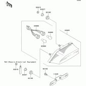 Схема вузла: Taillight(s) для Kawasaki ZR1100 ZRX1100-II