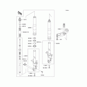 Схема узла: Опционные детали передней вилки для Kawasaki ZX750 Ninja ZX-7R