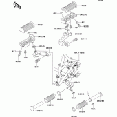 Схема вузла: Підніжки для Kawasaki EJ650 W650