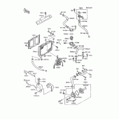 Схема вузла: Радіатор (1/2) для Kawasaki ZX600 GPX600R