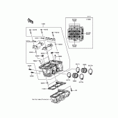 Схема узла: Головка цилиндра для Kawasaki EX300 Ninja 300