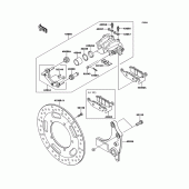 Схема узла: Задний тормоз для Kawasaki VN1700 VN1700 Classic Tourer ABS