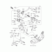Схема узла: Передний тормозной цилиндр для Kawasaki ZX1400 Ninja ZX-14