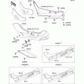 Схема узла: Side cover(1/2)(zx600-d3) для Kawasaki ZX600 ZZ-R600