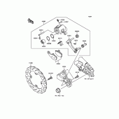 Схема вузла: Заднє гальмо для Kawasaki EX650 ER-6F