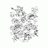 Схема вузла: Облицювальні елементи для Kawasaki KLE650 Versys 650