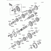 Схема узла: Трансмиссия для Kawasaki KL650 KLR650
