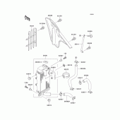 Схема вузла: Радіатор для Kawasaki KX100