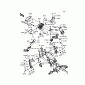Схема вузла: Облицювальні елементи для Kawasaki EN650 Vulcan S