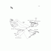 Схема узла: Сиденье для Kawasaki KX250/ KX252 KX250F