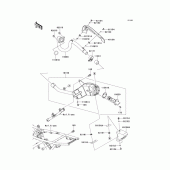 Схема вузла: Вихлопна система для Kawasaki KLX140 KLX140