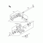 Схема вузла: Ступиця переднього колеса для Kawasaki KL110 KSR