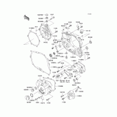 Схема вузла: Engine cover(s)(1/2) для Kawasaki KLX250 KLX250