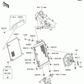 Схема узла: Радиатор (b9f-bbf) для Kawasaki VN1700 VN1700 Voyager ABS